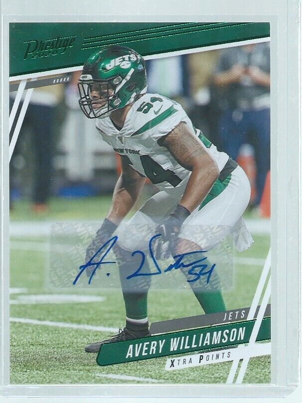 AVERY WILLIAMSON 2020 PANINI PRESTIGE XTRA POINTS AUTO GREEN #109