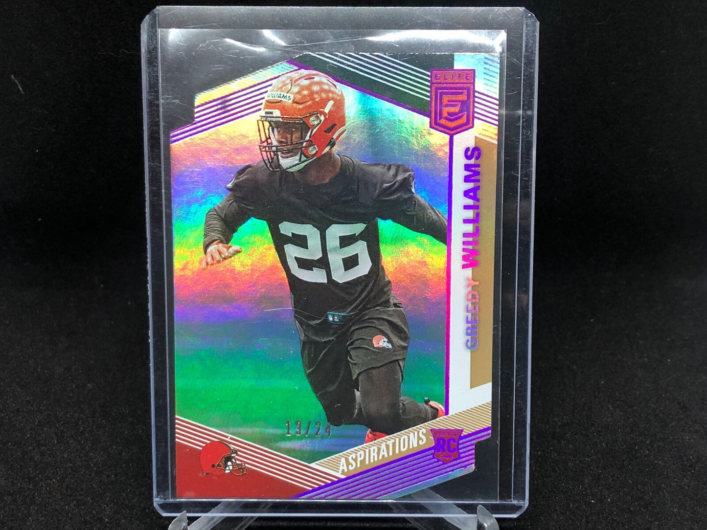 GREEDY WILLIAMS 2020 DONRUSS ELITE ASPIRATIONS PINK DIE CUT RC #’D 19/24