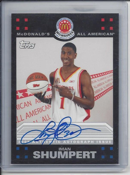 IMAN SHUMPERT 2008 TOPPS MCDONALDS ALL AMERICAN HIGH SCHOOL SP ON CARD AUTO RARE