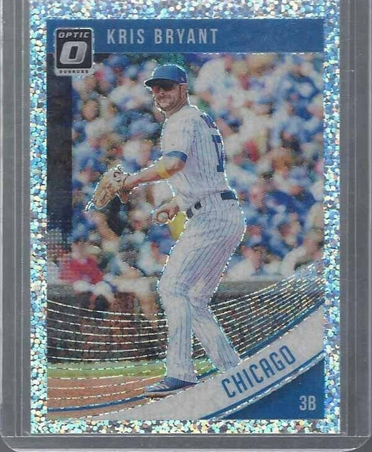 KRIS BRYANT 2018 DONRUSS OPTIC WHITE SPARKLE PRIZM SSP /20