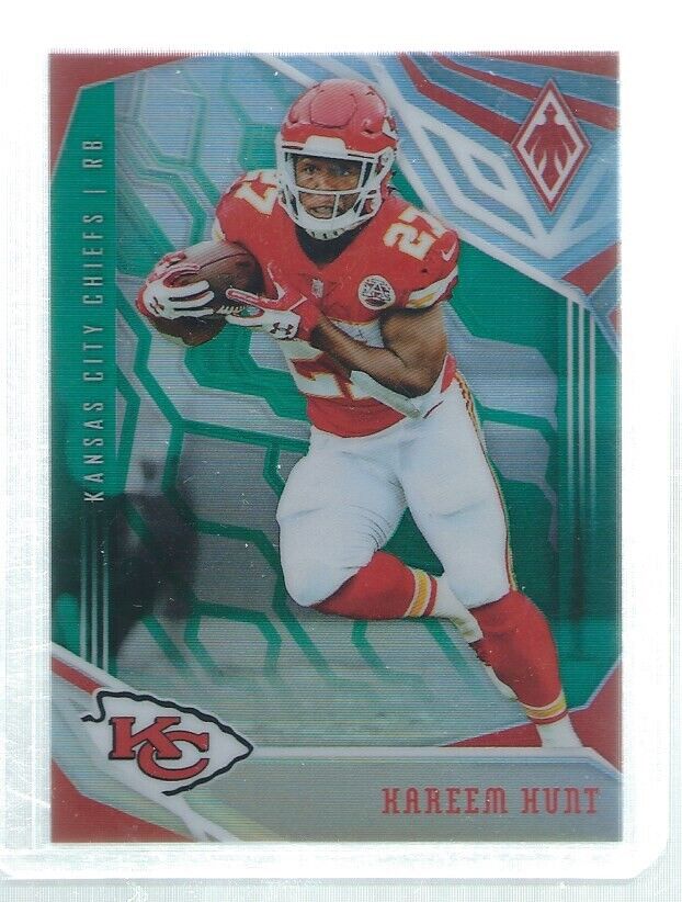 KAREEM HUNT 2018 PANINI PHOENIX TEAL AQUA PRIZM #D 10/25