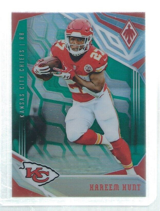 KAREEM HUNT 2018 PANINI PHOENIX TEAL AQUA PRIZM #D 10/25