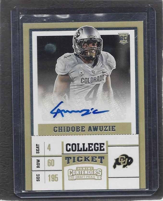 CHIDOBE AWUZIE 2017 CONTENDERS DRAFT PICKS COWBOYS ROOKIE AUTO RC #277