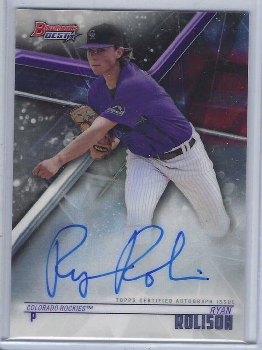 RYAN ROLISON 2018 BOWMANS BEST ON CARD PROSPECT AUTO #B18-RR
