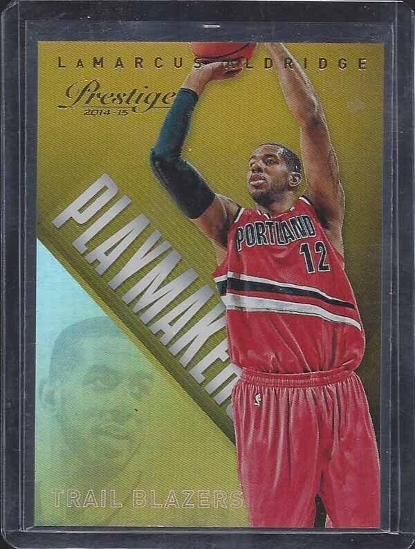 LAMARCUS ALDRIDGE 2014-15 PRESTIGE PLAYMAKERS SSP CASE HIT INSERT #14