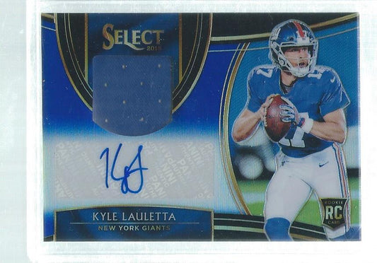 KYLE LAULETTA 2018 SELECT BLUE PRIZM ROOKIE JERSEY AUTO RC #D 41/75