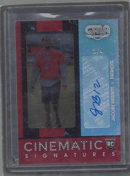 JACOBY BRISSETT 2016 PANINI GALA CINEMATIC SIGNATURES RUBY ROOKIE AUTO RC #D 3/5
