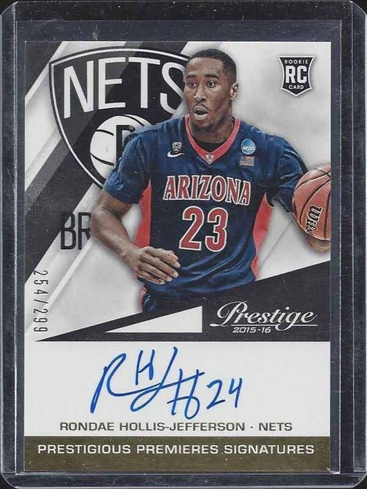 RONDAE HOLLIS JEFFERSON 2015-16 PRESTIGE PRESTIGIOUS PREMIERES AUTO RC #D /299