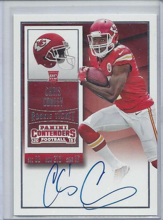 CHRIS CONLEY 2015 PANINI CONTENDERS ROOKIE TICKET CHIEFS AUTO RC #207