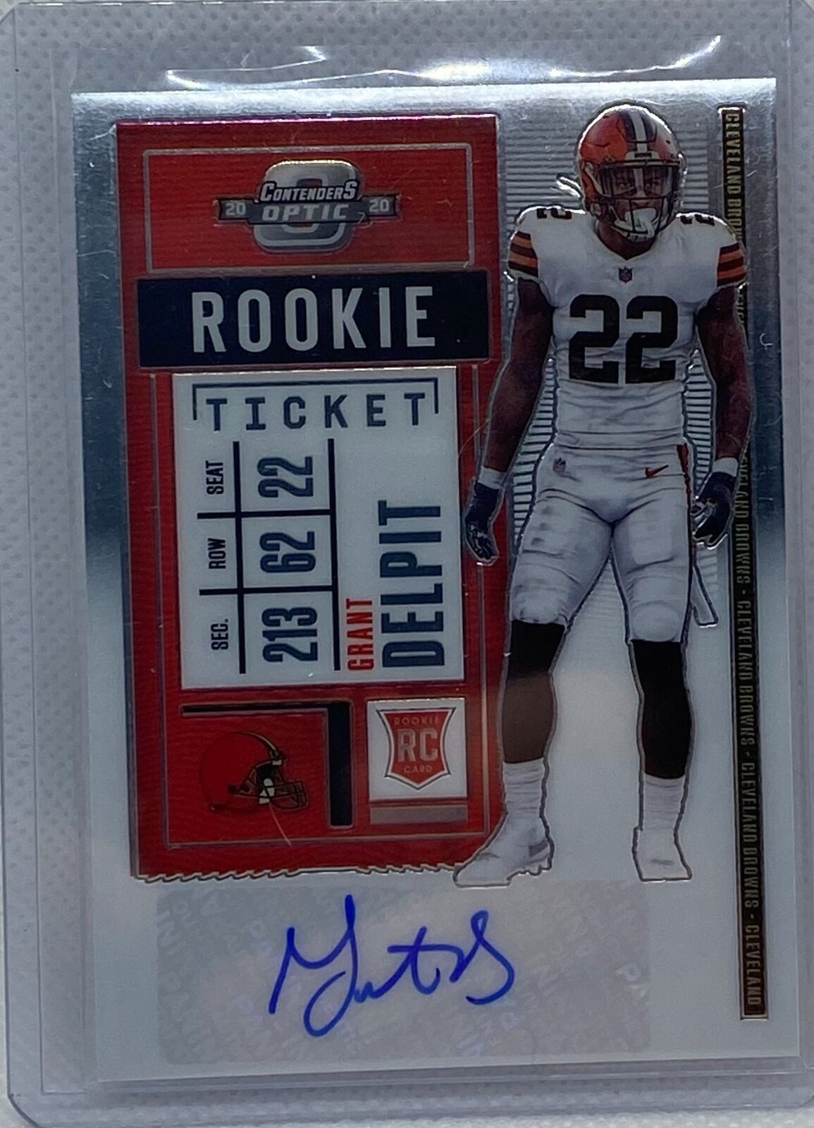 GRANT DELPIT 2020 PANINI CONTENDERS OPTIC ROOKIE TICKET AUTO RC #160