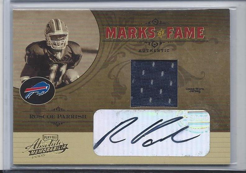 1/1 ROSCOE PARRISH 2005 ABSOLUTE MARKS FAME JERSEY AUTO RC #D 11/200 JERSEY #11!