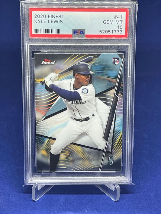 KYLE LEWIS 2020 TOPPS FINEST ROOKIE RC #41 PSA 10 GEM MINT