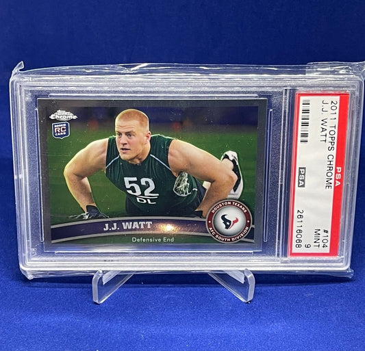 J.J WATT 2011 TOPPS CHROME ROOKIE RC #104 PSA 9