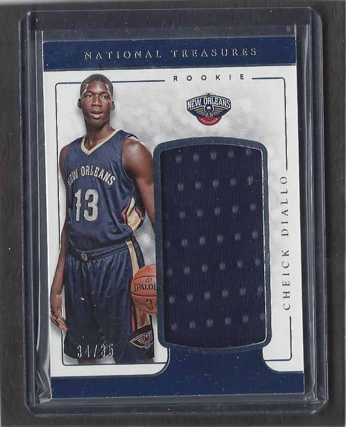 CHEICK DIALLO 2016-17 NATIONAL TREASURES JUMBO ROOKIE JERSEY RC #D 34/35