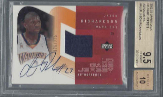 JASON RICHARDSON 2002-03 UPPER DECK UD GAME JERSEY AUTO /275 BGS 9.5 10 POP 1/1