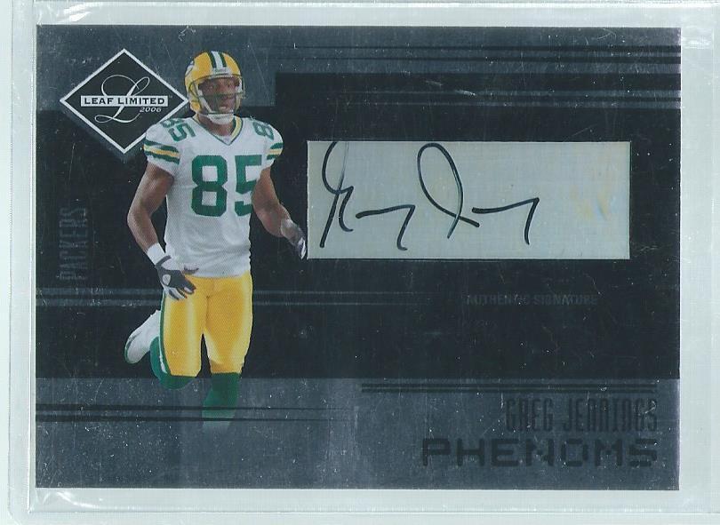 GREG JENNINGS 2006 LEAF LIMITED PHENOMS AUTO RC #D 15/100