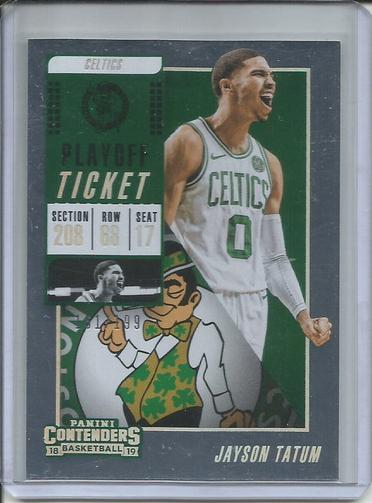 JAYSON TATUM 2018-19 PANINI CONTENDERS PLAYOFF TICKET #D 161/199