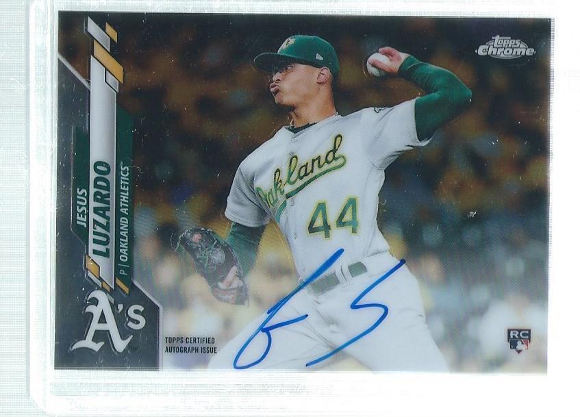 JESUS LUZARDO 2020 TOPPS CHROME ON CARD AUTO ROOKIE RC