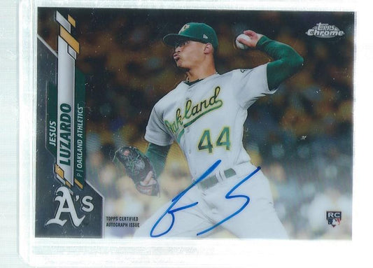 JESUS LUZARDO 2020 TOPPS CHROME ON CARD AUTO ROOKIE RC