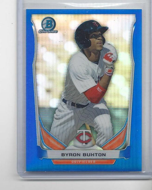BYRON BUXTON 2014 BOWMAN CHROME PROSPECTS BLUE REFRACTOR PROSPECT #D 263/399