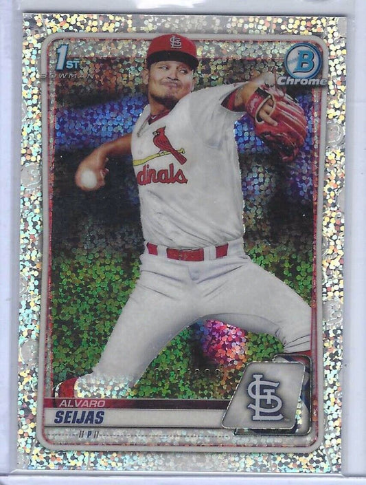 ALVARO SEIJAS 2020 BOWMAN CHROME SPECKLE REFRACTOR 1ST PROSPECT #D 24/299