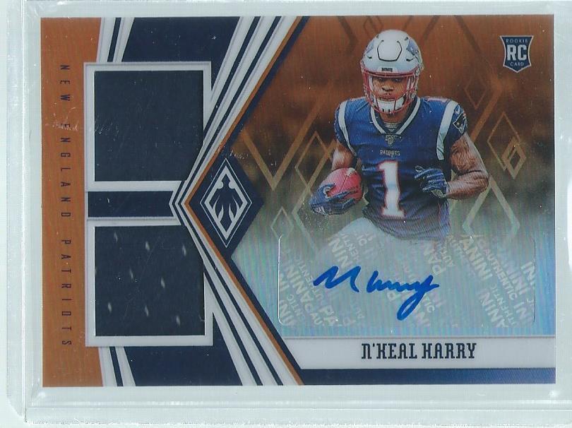 N'KEAL HARRY 2019 PANINI PHOENIX DUAL JERSEY AUTO ORANGE RC #D 65/99