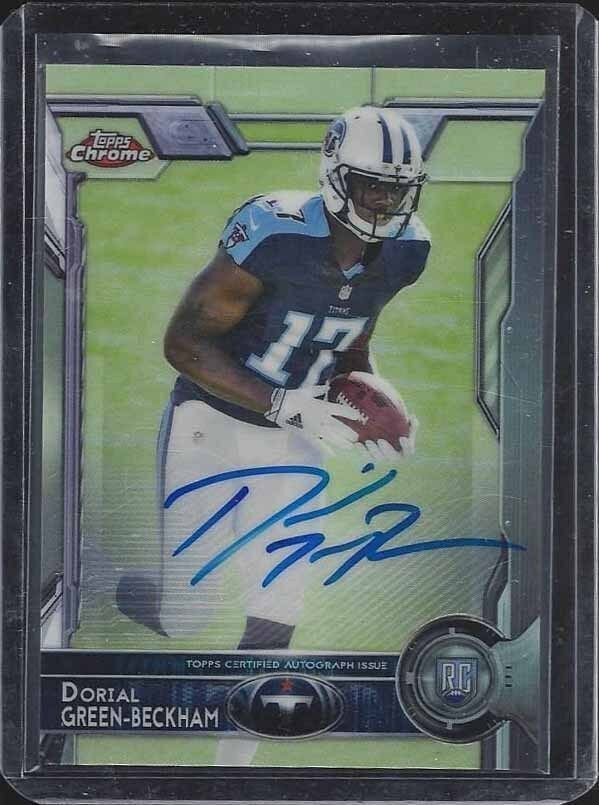 DORIAL GREEN BECKHAM 2015 TOPPS CHROME SP RARE ON CARD SHORT PRINT AUTO RC #106