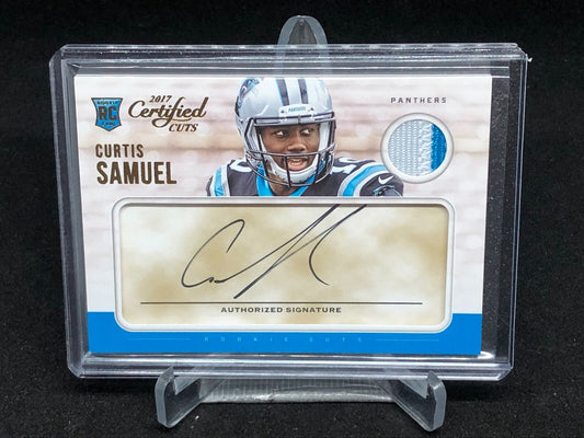CURTIS SAMUEL 2017 PANINI CERTIFIED CUTS PATCH ON CARD AUTO RC #D /199