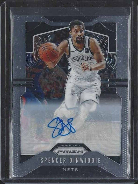 SPENCER DINWIDDIE 2019-20 PANINI PRIZM NETS AUTO #48