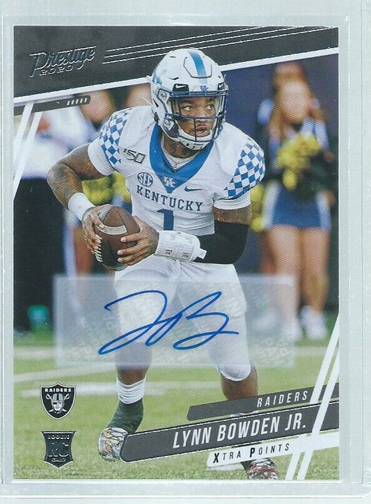 LYNN BOWDEN JR 2020 PANINI PRESTIGE XTRA POINTS AUTO RC #280