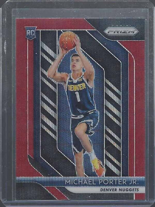 MICHAEL PORTER JR 2018-19 PANINI PRIZM RUBY WAVE RED ROOKIE PRIZMS RC #32