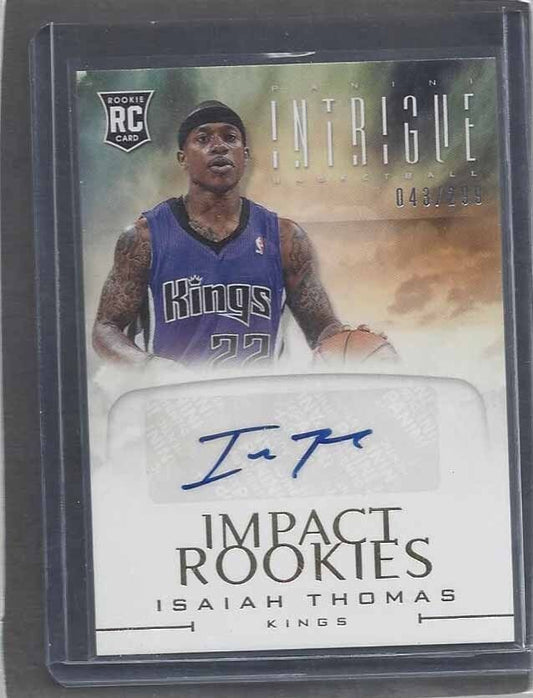 ISAIAH THOMAS 2012-13 PANINI INTRIGUE IMPACT ROOKIES AUTO RC #D 43/299