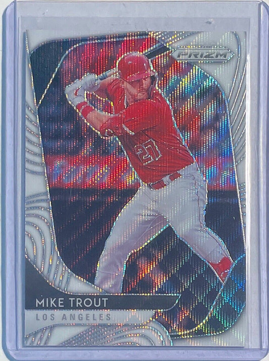 MIKE TROUT 2020 PANINI PRIZM WHITE WAVE PRIZMS #196