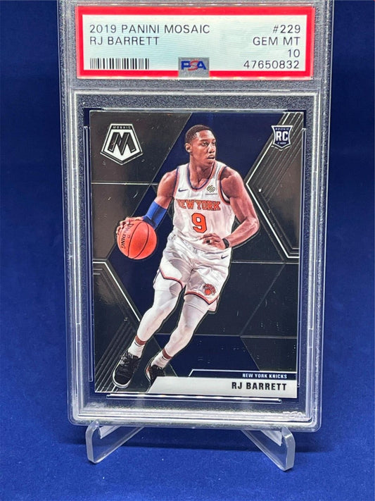 RJ BARRETT 2019-20 PANINI MOSAIC ROOKIE RC #229 PSA 10