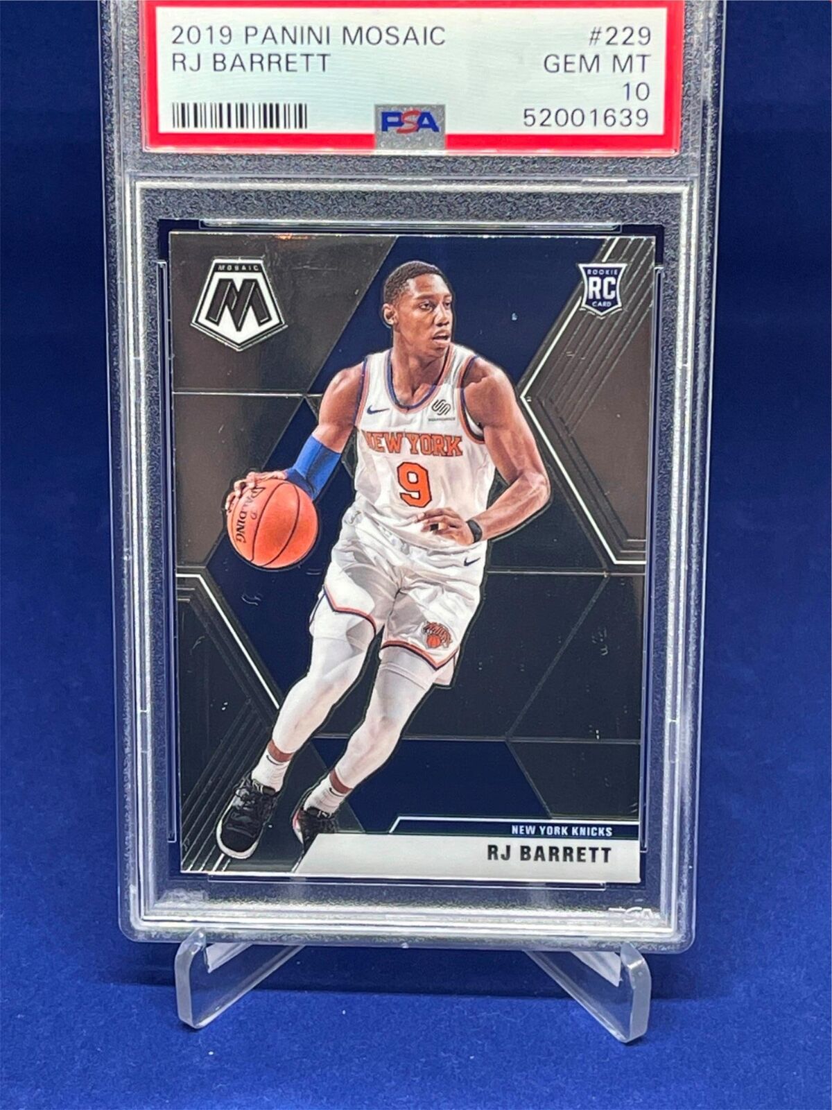RJ BARRETT 2019-20 PANINI MOSAIC ROOKIE RC #229 PSA 10