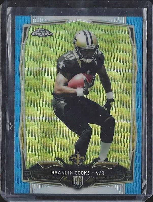 BRANDIN COOKS 2014 TOPPS CHROME ROOKIE BLUE WAVE REFRACTOR RC #149