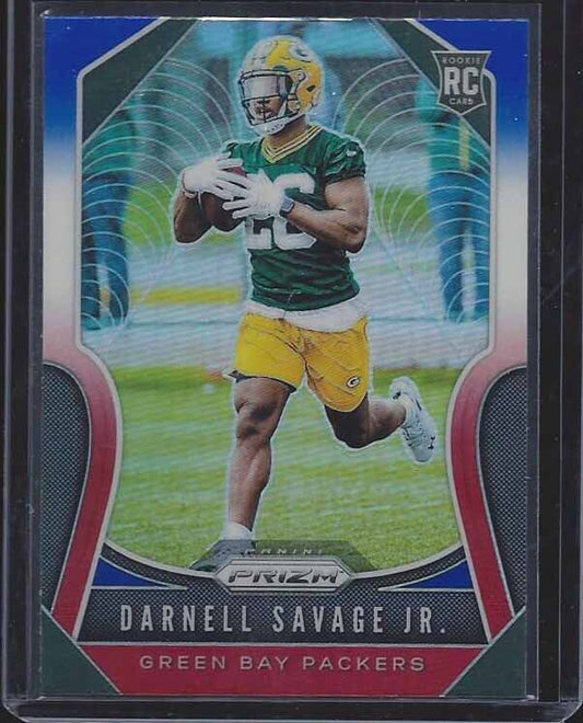 DARNELL SAVAGE JR 2019 PANINI PRIZM RED WHITE BLUE ROOKIE PRIZMS RC #383
