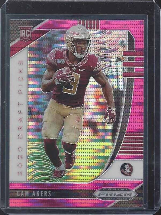 CAM AKERS 2020 PANINI PRIZM PINK PULSAR PRIZMS ROOKIE RC #121