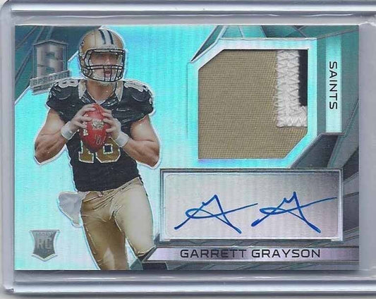 GARRETT GRAYSON 2015 PANINI SPECTRA RPA PRIZM 3 COLOR PATCH AUTO RC #D 51/75