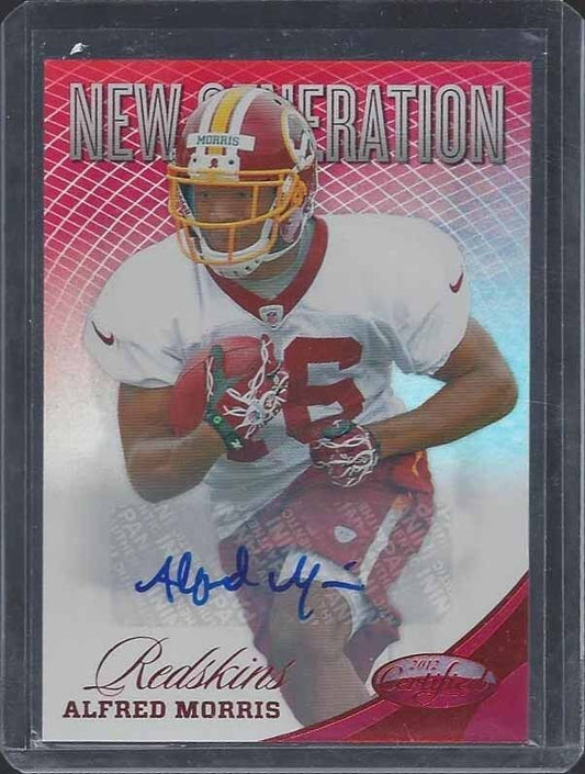 ALFRED MORRIS 2012 CERTIFIED RED NEW GENERATION ROOKIE AUTO RC #D /350