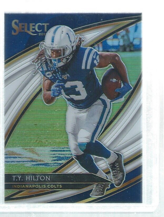 T.Y. HILTON 2019 PANINI SELECT WHITE PRIZM FIELD LEVEL #D 30/35