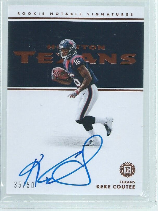KEKE COUTEE 2018 PANINI ENCASED ON CARD AUTO BRONZE RC #D 35/50