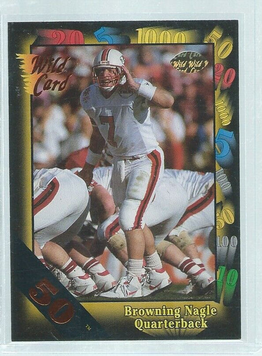 BROWNING NAGLE 1991 WILD CARD 50 STRIPE RC #44