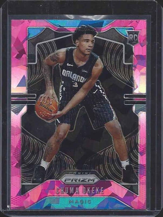 CHUMA OKEKE 2019-20 PANINI PRIZM PINK ICE ROOKIE PRIZMS SSP RC #262