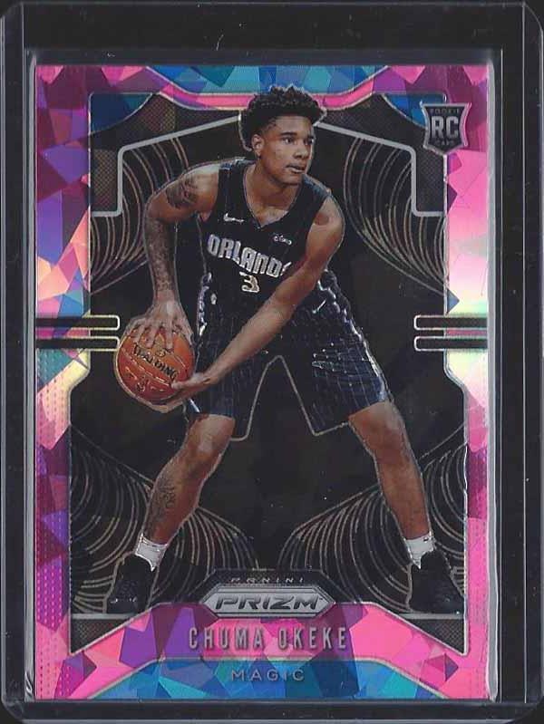 CHUMA OKEKE 2019-20 PANINI PRIZM PINK ICE ROOKIE PRIZMS SSP RC #262