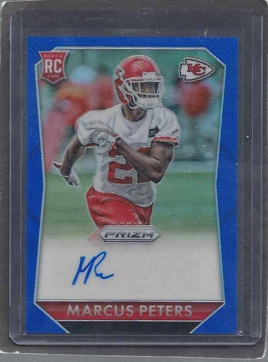 MARCUS PETERS 2015 PANINI PRIZM BLUE PRIZMS ROOKIE AUTO RC #D 93/125