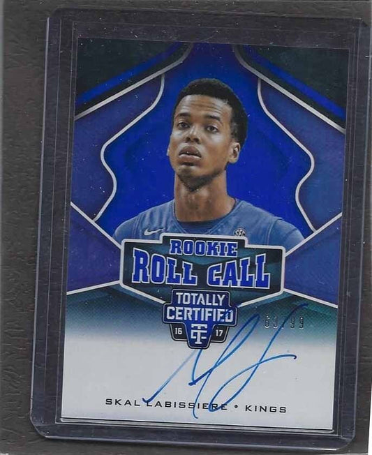 SKAL LABISSIERE 2016-17 TOTALLY CERTIFIED ROOKIE ROLL CALL BLUE AUTO RC #D 63/99