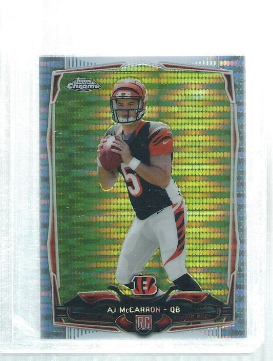 AJ MCCARRON 2014 TOPPS CHROME PULSAR REFRACTOR MINI ROOKIE RC #D 36/102
