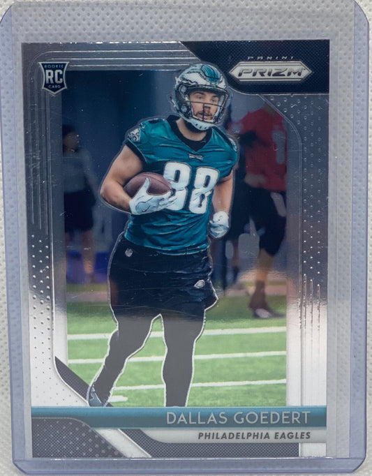 DALLAS GOEDERT 2018 PANINI PRIZM TRUE ROOKIE RC #299