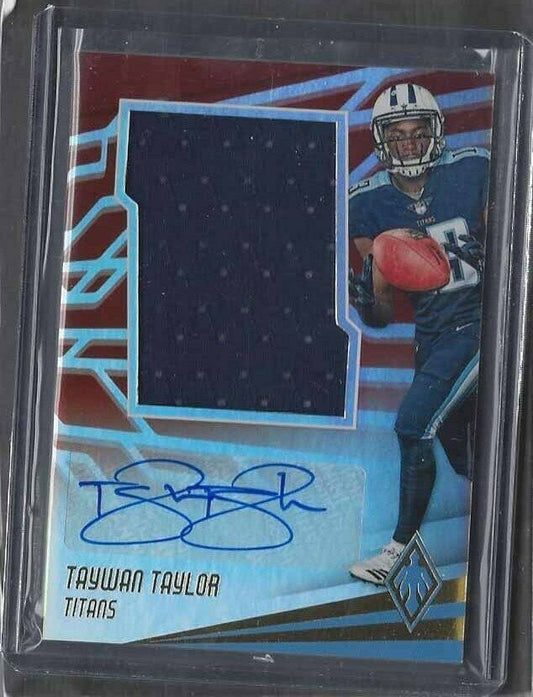 TAYWAN TAYLOR 2017 PANINI PHOENIX TITANS JUMBO ROOKIE JERSEY AUTO RC #D 110/149